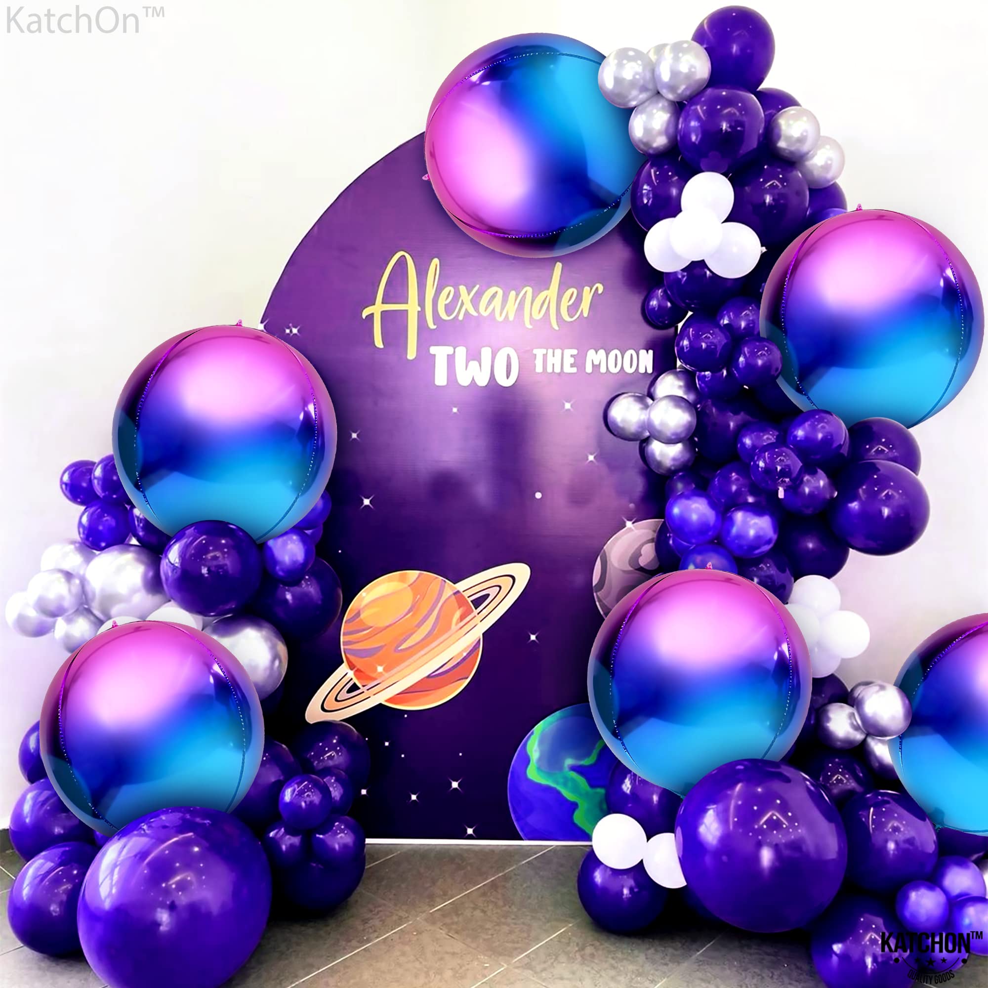 Amazon.com: KatchOn, Purple Galaxy Balloons - 22 Inch, Pack of 12